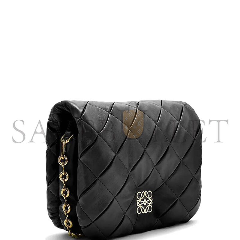 LOEWE PUFFER GOYA PLEATED LEATHER SHOULDER BAG A896P41X14 (23*17*9cm)